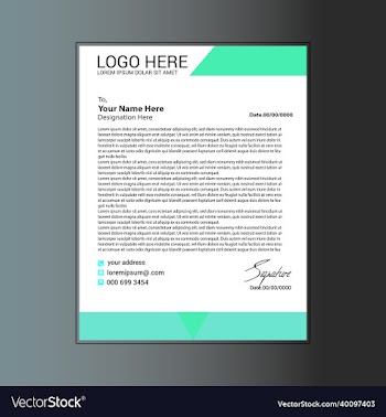a4 letterhead template design