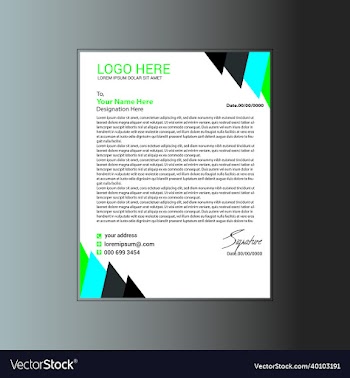 a4 simple modern letterhead design