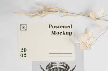 A5 Postcard with Envelope Mockup postcard mockup 20 02 
