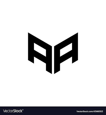 aa letter logo design with white background in