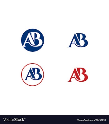 Ab logo for your business a b logo ab letter vector image