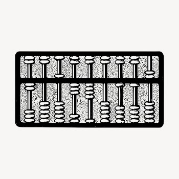 Abacus clipart, vintage object illustration | Free Vector - rawpixel