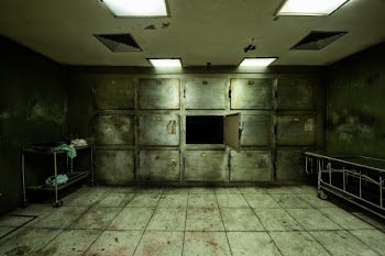 Abandoned morgue in psychiatric hospital Free Photo