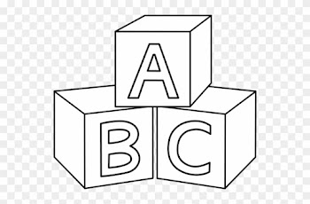 Abc Blocks Stacked Love Toy Alphabet Clipart Free Clip - Abc Blocks Coloring Pages