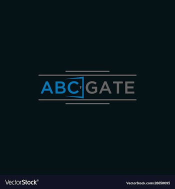 Abc gate brand text creative logo vector image