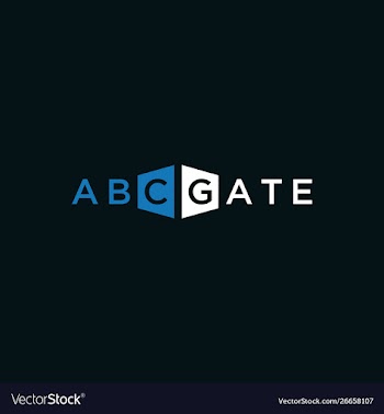 Abc gate brand text creative logo vector image