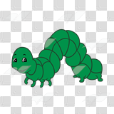 Abeka | Clip Art | Green Inchworm—squirming