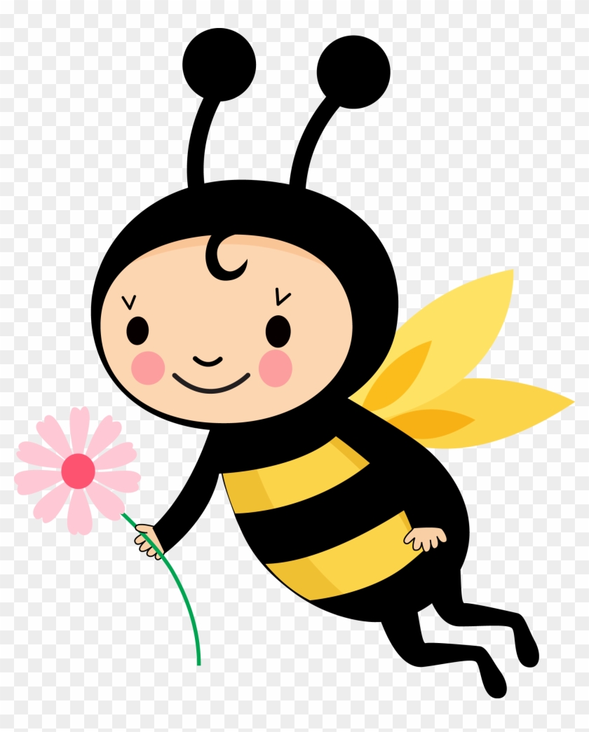 Abelhinha Voaando Flor Elemento - Abelhinha Png