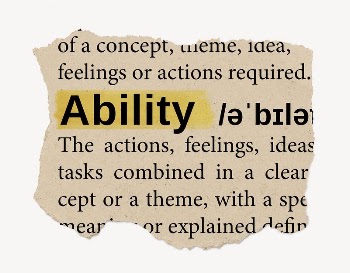 Ability ripped dictionary, editable word | Free PSD - rawpixel