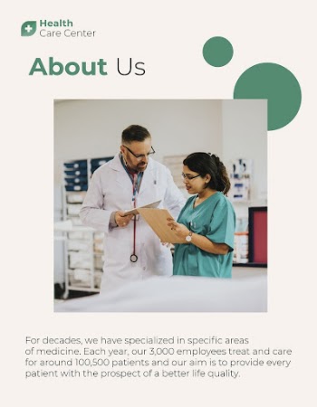 About us flyer template, healthcare | Free Vector Template - rawpixel