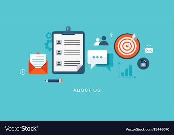 About us page flat design vector image