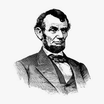 Abraham Lincoln clipart, vintage illustration | Free Vector - rawpixel