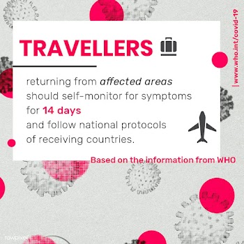 Abroad traveller returning from affected areas should self-monitor for.. | Free  illustration - 2323667