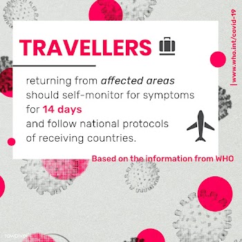 Abroad traveller returning from affected areas should self-monitor for.. | Free  vector - 2323663