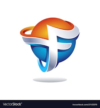 Abstarct letter f logo design inspiration vector image