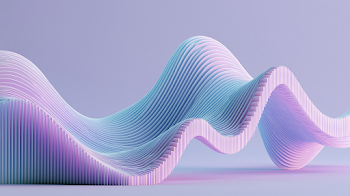 Abstract 3D Wave Form in Lavender and Blue