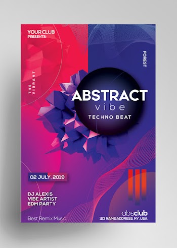 Abstract – Free Futuristic PSD Flyer Template