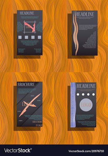 Abstract a4 brochure cover design info banner vector image