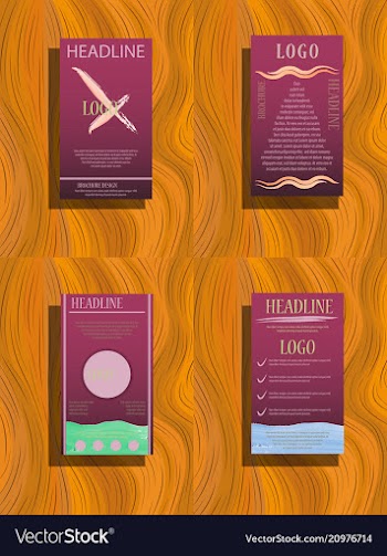 Abstract a4 brochure cover design info banner vector image