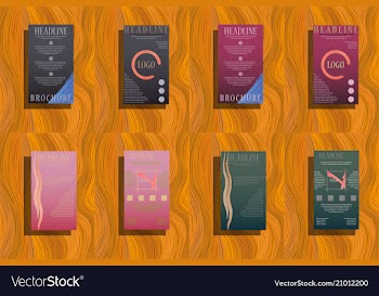 Abstract a4 brochure cover design info banner vector image