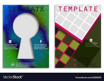 Abstract a4 brochure cover design templates for vector image