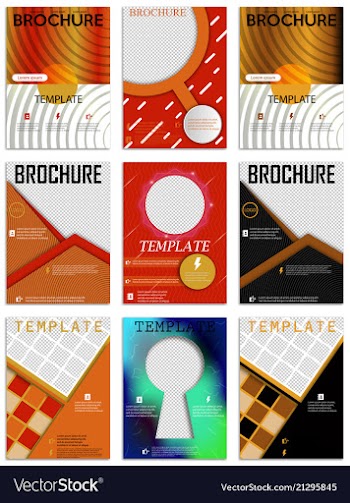 Abstract a4 brochure cover design templates for vector image