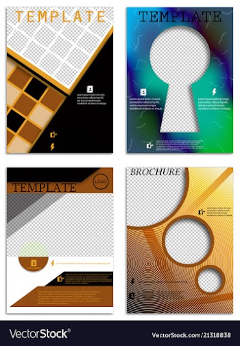 Abstract a4 brochure cover design templates for vector image