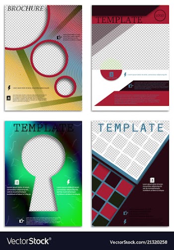 Abstract a4 brochure cover design templates for vector image
