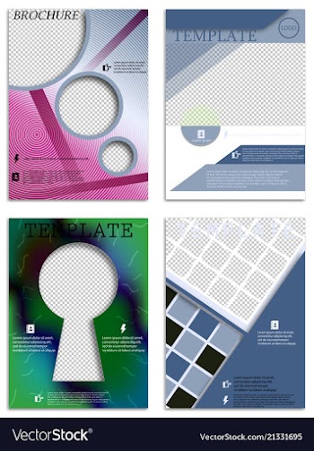 Abstract a4 brochure cover design templates for vector image