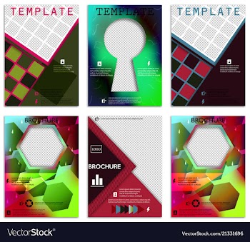 Abstract a4 brochure cover design templates for vector image