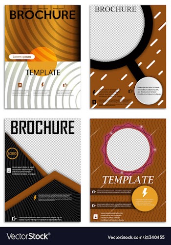 Abstract a4 brochure cover design templates for vector image