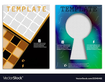 Abstract a4 brochure cover design templates for vector image