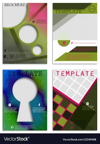 Abstract a4 brochure cover design templates for vector image
