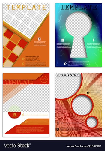 Abstract a4 brochure cover design templates for vector image