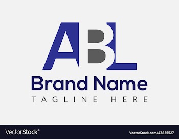 abstract abl letter modern initial logo design