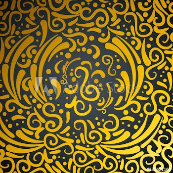 abstract and victorian golden pattern