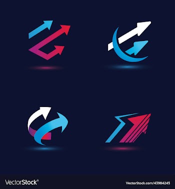 abstract arrow symbol logo tmplate