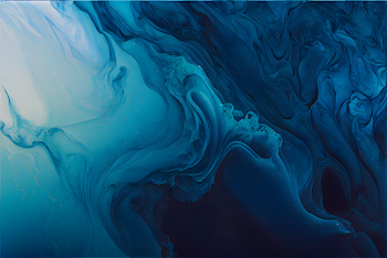 Abstract art blue paint background with liquid fluid grunge texture