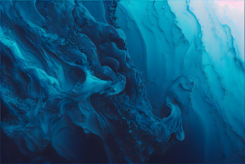 Abstract art blue paint background with liquid fluid grunge texture