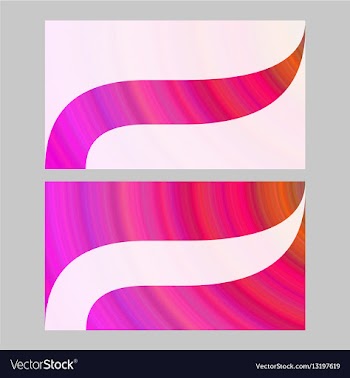Abstract art business card template design set vector image