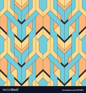 Abstract art deco color seamless pattern vector image