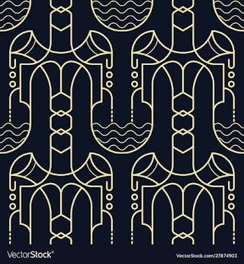 Abstract art deco seamless modern tiles pattern vector image