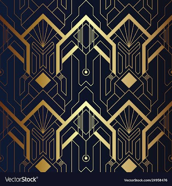  					Abstract art seamless blue and golden pattern 21 vector image														