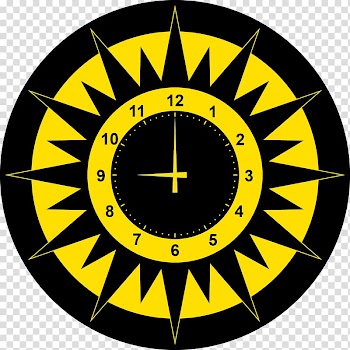 Abstract art Sun , Modern clock transparent background PNG clipart