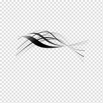 Abstract Aura II , black curved line illustration transparent background PNG clipart