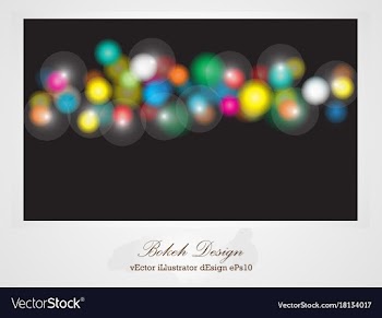 Abstract background blue bokeh circles for happy n vector image