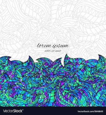 Abstract background color waves handmade vector image