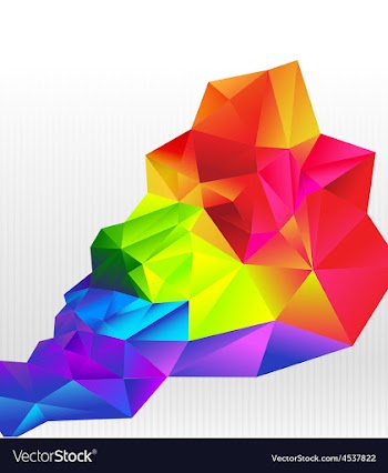  					Abstract background colorful triangle polygonal vector image														