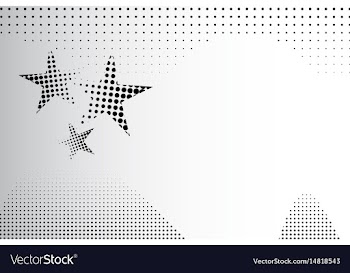 Abstract background halftone dots stars vector image