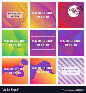 Abstract background set art template design for vector image